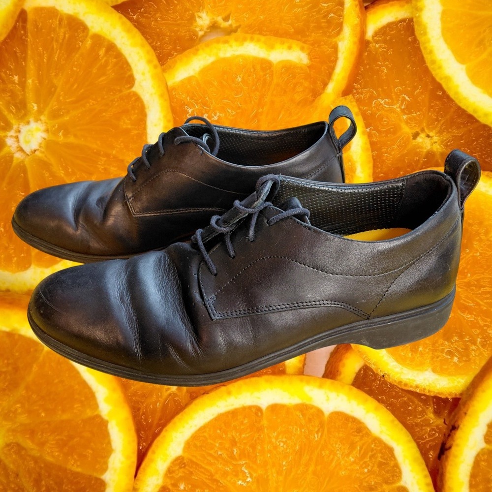 Amberjack Men Leather Derby Shoes Black Lace Up Dress Shoes US 11